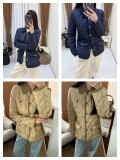 In stock: 2025 early autumn new model RL Ralph Lauren corduroy turn-down collar diamond-patterned cotton jacket, casual, versatile, and warm