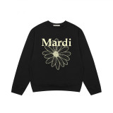 Trendy brand sweatshirt with daisy and dachshund prints and embroidery, same style as Jin Gaoyin, pure cotton round-neck top for women, street fashion brand