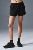 Yoga.American-style cross-border women's sports yoga loose high-waisted butt-lifting knitted casual three-quarter shorts