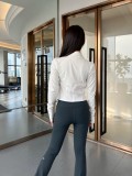 In stock 2026 Spring and Autumn New Fishbone Jacket Stand Collar Yoga Fitness Jacket Slim Fit Casual Versatile