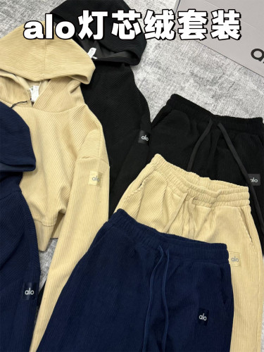 2026 New Spring and Autumn Corduroy Suit for Women, Hooded, High-Waisted, Slim-Fit, Straight-Leg Casual Suit for Women