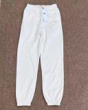 In stock: 2025 Fall/Winter fleece-lined crew neck sweatshirt + fleece-lined drawstring cuffed long pants, warm and versatile