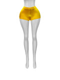 HR25031 European and American fashion women's elastic satin glossy hot pants shorts (fixed price, no price changes)