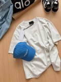 Premium authentic silver label logo candy-colored simple short-sleeve women's loose versatile casual T-shirt 2025 summer