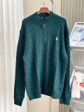 In stock: 2025 Fall/Winter new model RL Ralph Lauren half-zip turtleneck knit pullover with pony embroidery