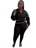 HR25033 European and American fashion women's sexy elastic buckle waist-cinching off-shoulder sleeve tight-fitting long pants two-piece set for women