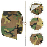 HR23022 European and American fashion women's clothing cross-border supply camouflage irregular skirt-pants (single pants link)