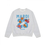 Trendy brand sweatshirt with daisy and dachshund prints and embroidery, same style as Jin Gaoyin, pure cotton round-neck top for women, street fashion brand