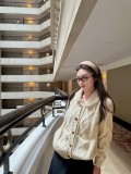In stock: 2025 autumn new arrival, chunky knit handmade heavy-duty cable knit cardigan, loose, comfortable, and warm