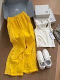 In stock 25 spring-summer new eye-catching dopamine candy color sports loose casual sun protection pants for women
