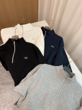 Spring and autumn Kim Ji-soo style half-zip stand-up collar sweatshirt for women, casual loose-fit sports top, slimming, in stock