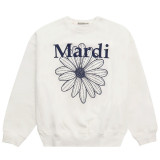 Trendy brand sweatshirt with daisy and dachshund prints and embroidery, same style as Jin Gaoyin, pure cotton round-neck top for women, street fashion brand