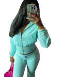 HR24065 European and American casual women's clothing, best-selling cross-border item, waffle knit waist-cinching long-sleeve suit