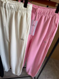 In stock: Long jogger sweatpants, casual loose fit, brushed fabric, solid color, slimming and versatile sports pants
