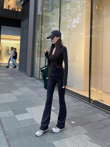 Women's Yoga Pants Slim Fit Floor-Length Pants Spring/Summer High Waist Butt-Lifting Casual Sports Pants High Elasticity