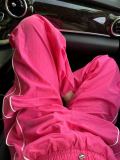 In stock 25 spring-summer new eye-catching dopamine candy color sports loose casual sun protection pants for women
