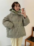 In-stock Korean egg down jacket, egg-style Korean-style white duck down unique and super stylish hooded fashion jacket