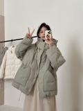 In-stock Korean egg down jacket, egg-style Korean-style white duck down unique and super stylish hooded fashion jacket