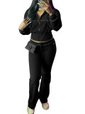 HR24065 European and American casual women's clothing, best-selling cross-border item, waffle knit waist-cinching long-sleeve suit