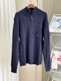 In stock: 2025 Fall/Winter new model RL Ralph Lauren half-zip turtleneck knit pullover with pony embroidery