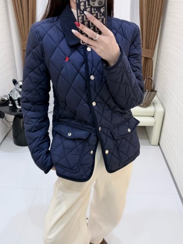 In stock: 2025 early autumn new model RL Ralph Lauren corduroy turn-down collar diamond-patterned cotton jacket, casual, versatile, and warm