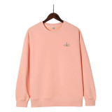 lO Heavy Industry Silver-Plated 3D Logo Round-Neck Sweatshirt, Autumn and Winter Trendy Fashionable Unisex Simple Loose-Fit Jacket