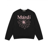 Trendy brand sweatshirt with daisy and dachshund prints and embroidery, same style as Jin Gaoyin, pure cotton round-neck top for women, street fashion brand
