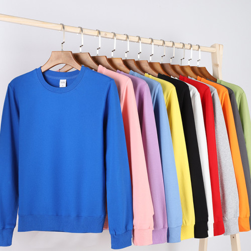 Carefully selected round-neck pullover sweatshirt with printed logo, casual long-sleeve base shirt for men and women, versatile and simple, without a hood