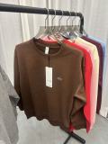 A10 cross-border new model ALO original logo round neck long sleeve loose-fitting couple's sweatshirt, solid color, simple style, versatile