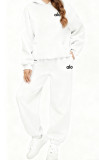 New cross-border American-style women's clothing, hooded fleece-lined autumn and winter sweatshirt and sweatpants, casual letter-print multi-color set