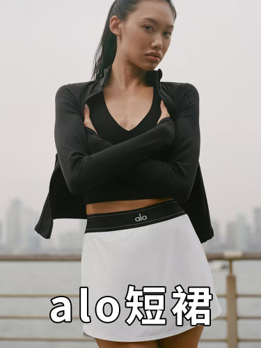 Spring and summer new sports style anti-exposure fitness classic short skirt outdoor casual yoga elastic waist tennis skirt