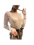 [Hot Sale - Promotion] Y71199 European and American Women's Clothing Cross-Border Sexy See-Through Mesh Dress
