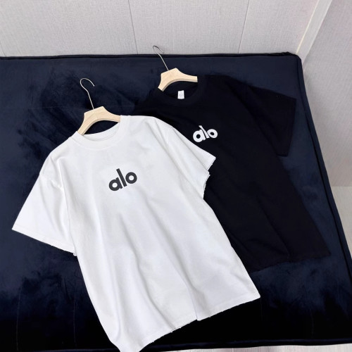 A**GANT correct version loose-fit round-neck T-shirt with distressed and worn look, unisex, with front and back logo print, short-sleeved, summer