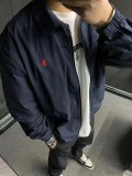In stock 2025 Spring and Autumn Ralph Lauren Embroidered Polo Collar Jacket for Couples, Casual and Versatile