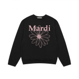 Trendy brand sweatshirt with daisy and dachshund prints and embroidery, same style as Jin Gaoyin, pure cotton round-neck top for women, street fashion brand
