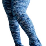HR23113 European and American fashion women's clothing, colorful striped fluffy personalized furry stacked pants