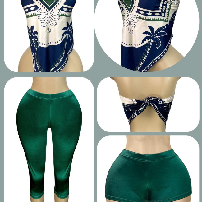 HR25031 European and American fashion women's elastic satin glossy hot pants shorts (fixed price, no price changes)