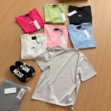 aL Spring/Summer New Letter Print Short Sleeve T-Shirt for Women, Loose Design, Unique Fashion Casual Top, Round Neck
