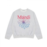 Trendy brand sweatshirt with daisy and dachshund prints and embroidery, same style as Jin Gaoyin, pure cotton round-neck top for women, street fashion brand