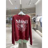 Trendy brand sweatshirt with daisy and dachshund prints and embroidery, same style as Jin Gaoyin, pure cotton round-neck top for women, street fashion brand
