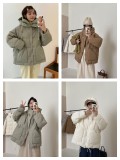 In-stock Korean egg down jacket, egg-style Korean-style white duck down unique and super stylish hooded fashion jacket
