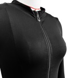 HR24029 European and American women's clothing, sporty casual slim-fit long-sleeve flared skirt two-piece set (with safety shorts)