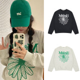 Trendy brand sweatshirt with daisy and dachshund prints and embroidery, same style as Jin Gaoyin, pure cotton round-neck top for women, street fashion brand