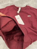 Spring 2026 long-sleeve sweatshirt for fitness and casual sports, loose-fitting slimming crew neck top