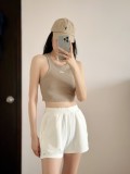 In stock: 2026 summer new ribbed solid color tank top, slim fit, versatile for yoga and fitness activities