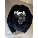 Trendy brand sweatshirt with daisy and dachshund prints and embroidery, same style as Jin Gaoyin, pure cotton round-neck top for women, street fashion brand