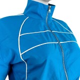 HR25020 European and American women's clothing, sexy hot girl long-sleeve zippered two-piece set with contrasting color webbing shorts