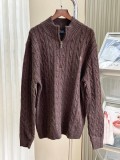 In stock: 2025 Fall/Winter new model RL Ralph Lauren half-zip turtleneck knit pullover with pony embroidery