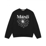 Trendy brand sweatshirt with daisy and dachshund prints and embroidery, same style as Jin Gaoyin, pure cotton round-neck top for women, street fashion brand