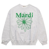 Trendy brand sweatshirt with daisy and dachshund prints and embroidery, same style as Jin Gaoyin, pure cotton round-neck top for women, street fashion brand